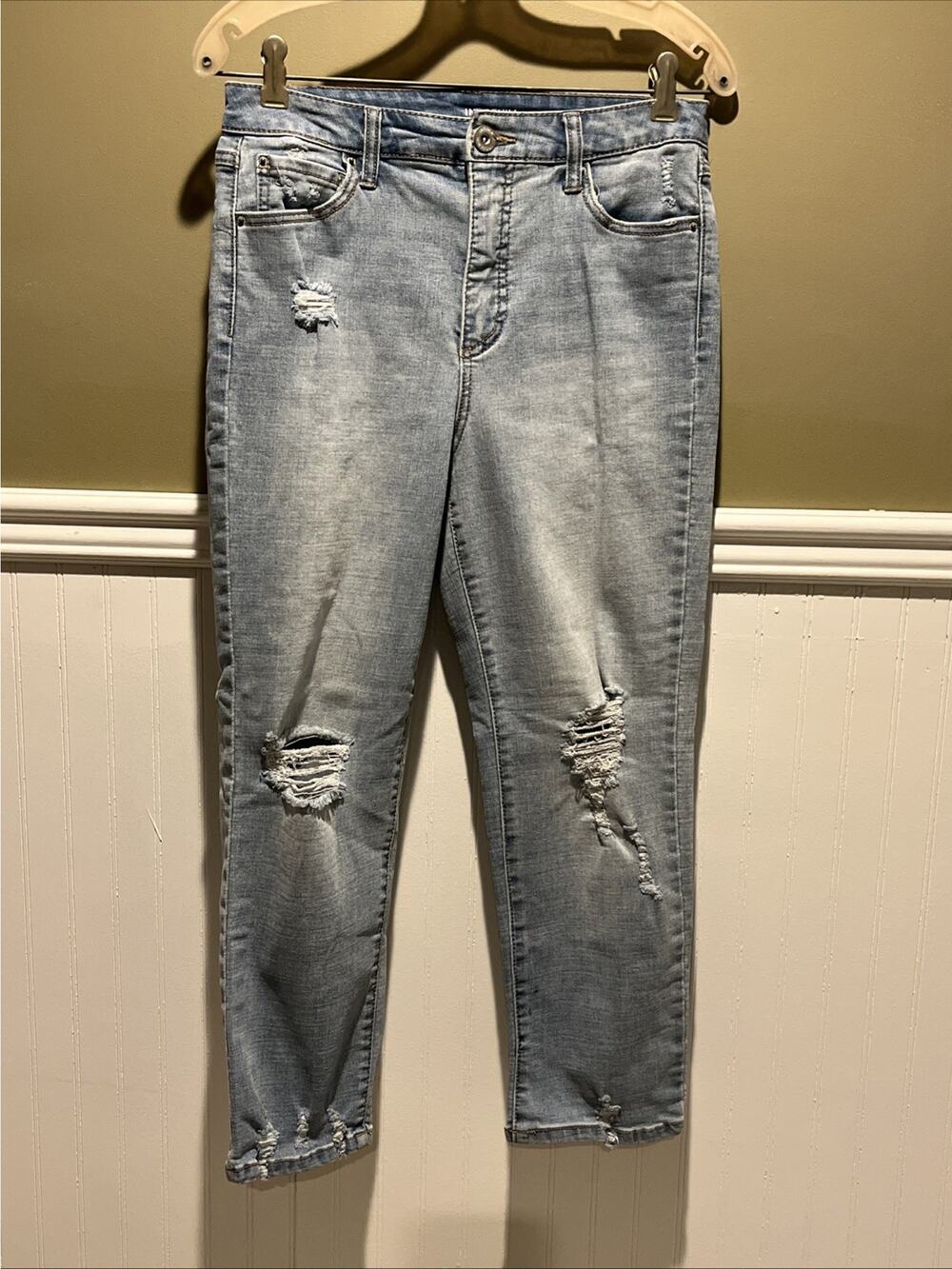 INC Core Straight High Rise Destroyed Jeans Women’s Size 8 29 Blue